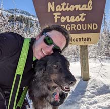 Anna Alexander with her dog