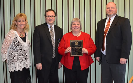 From Left to Right: Glenna Young, HIT Program Coordinator, John Abreu, CFO at Portneuf Medical Center Madonna Coorough, Director of HIM at Portneuf Medical Center, Wade Lowry, HIT Clinical Coordinator