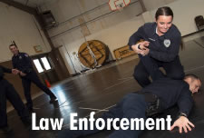 Law Enforcement Students Practicing Restraint Holds