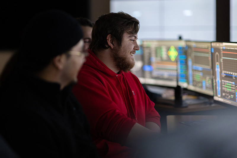 Applied Artificial Intelligence Specialized Certificate Students in Lab