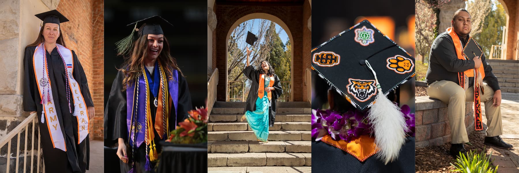 Students posing in their regalia