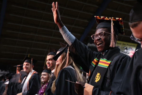 graduate during the ceremony