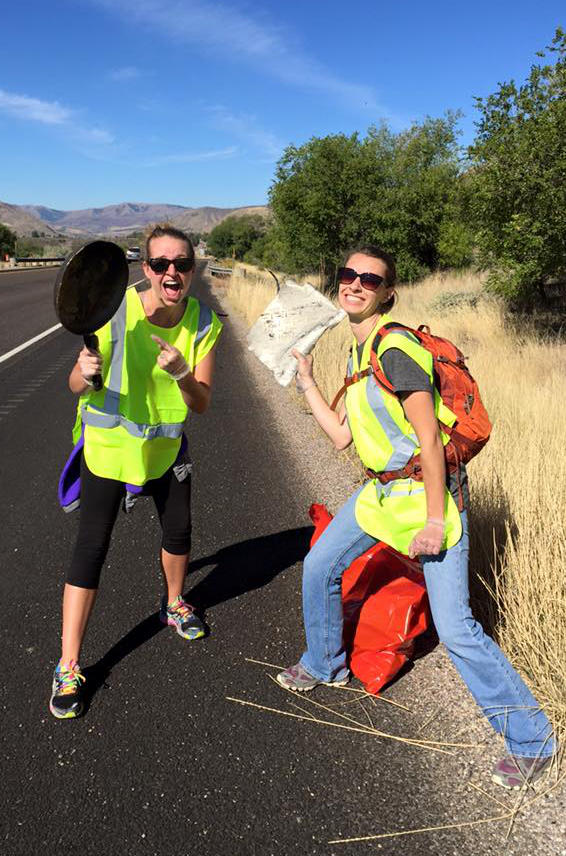 Students and faculty volunteer for a little highway clean up and have some fun along the way!