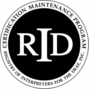 Black and white RID CMP logo