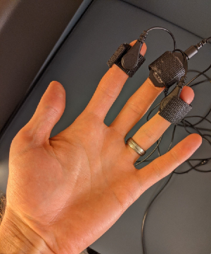 hand with sensors