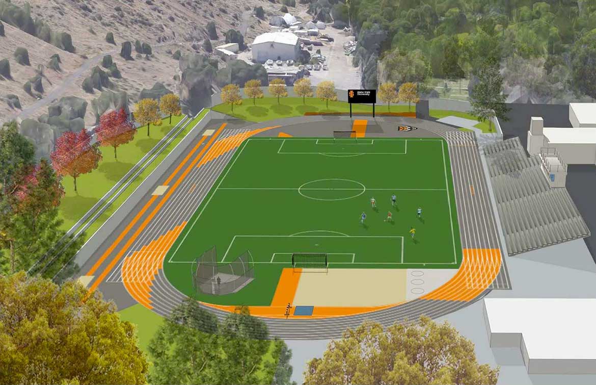 Artist rendering of Davis Field renovations