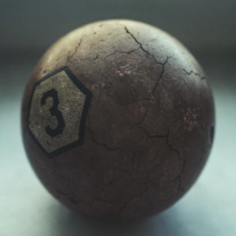Number 3 printed on soccer ball
