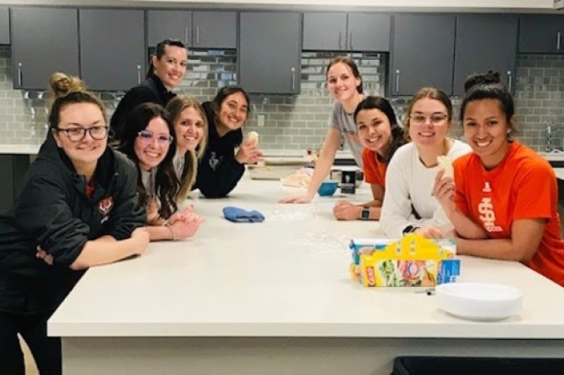 ISU women's soccer team learns healthy cooking