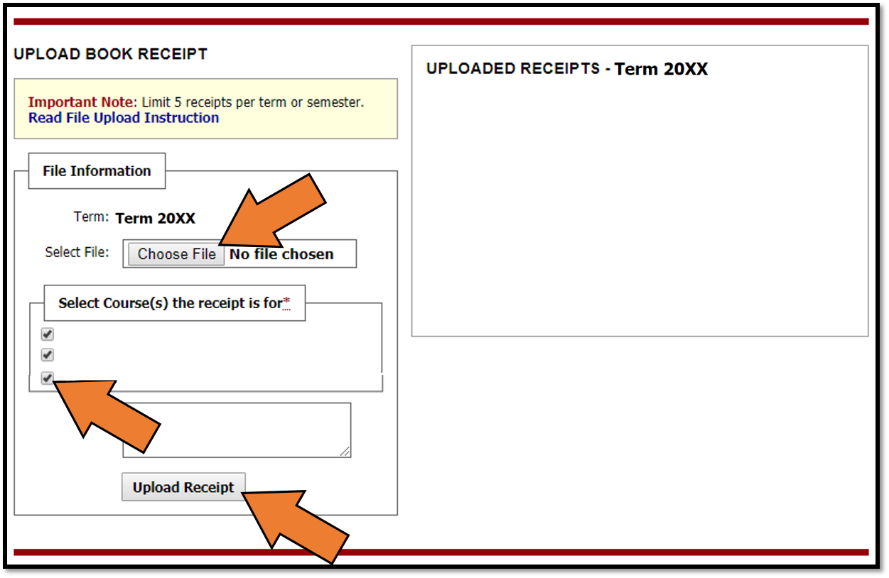 Screenshot instructing user to select 