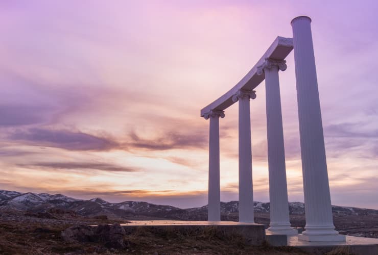 Red Hill Pillars at Sunset