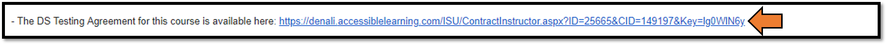 Following the instructions within the Alternative Testing Information section that fits your course’s situation