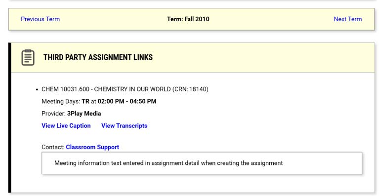 Third Part Assignment Links
