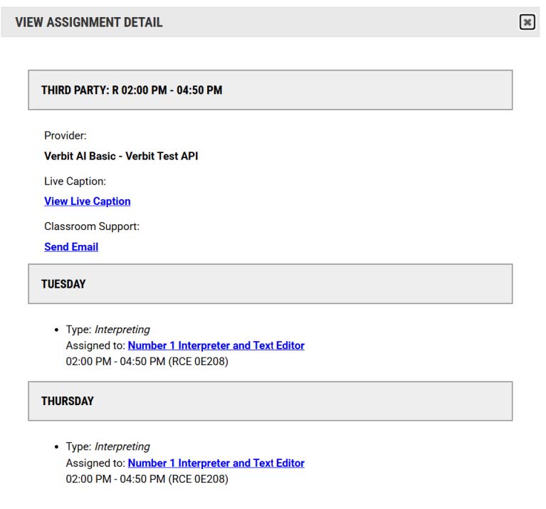 View Assignment Details
