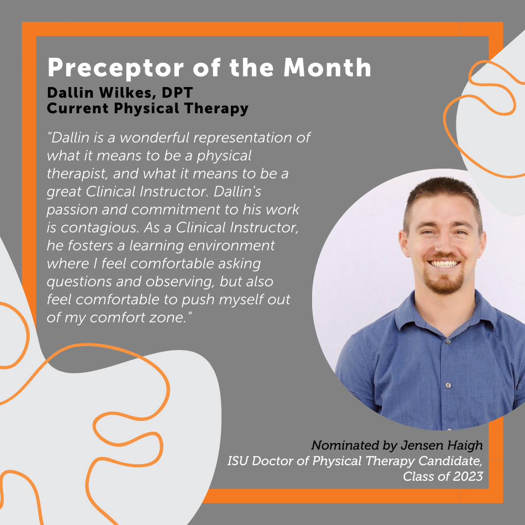 February 2022 Preceptor of the Month - Dallin Wilkes