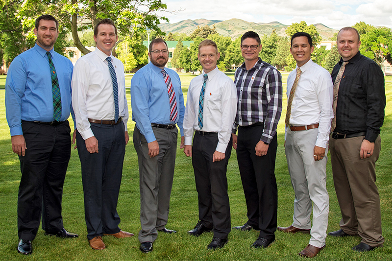 Class of 2021 Family Medicine Residency Interns (from left) Cameron MacInnis, Steven Webster, Scott Bontrager, Daniel Sterner, TJ Tolman, Scott Nagao, Chance Christensen 