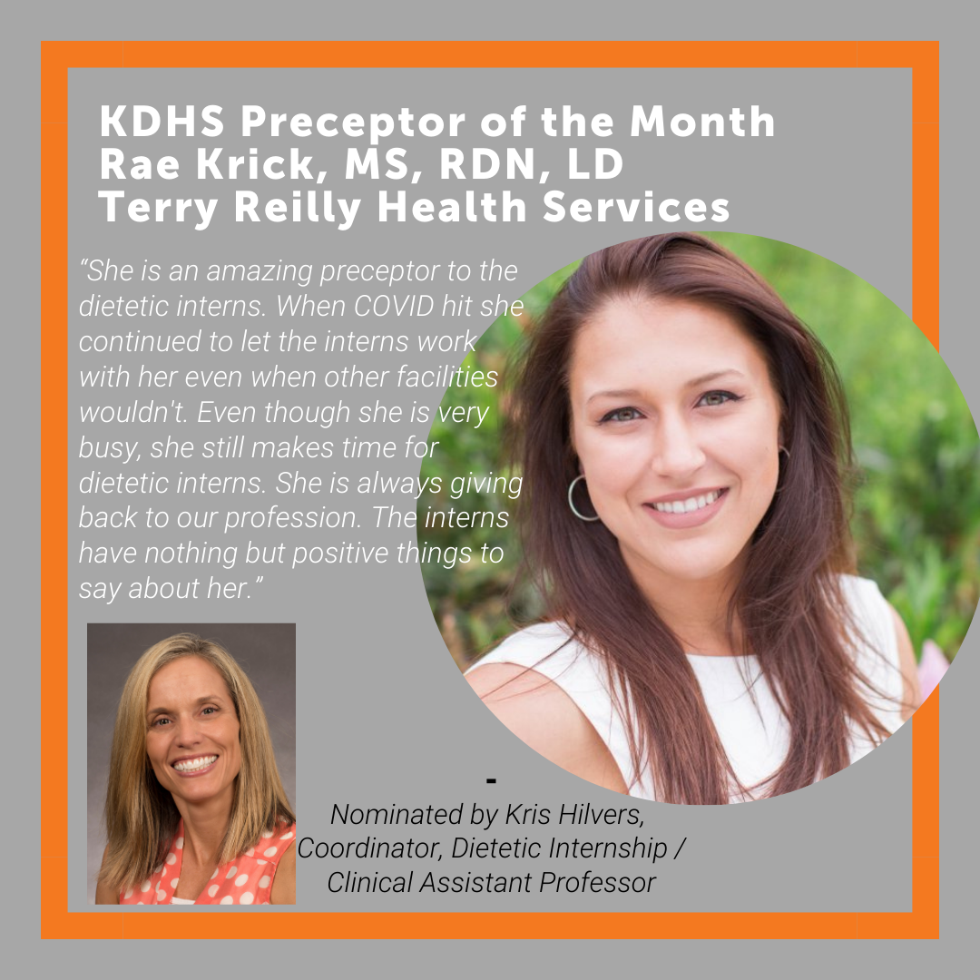 Rae Krick March 2021 Preceptor of the Month