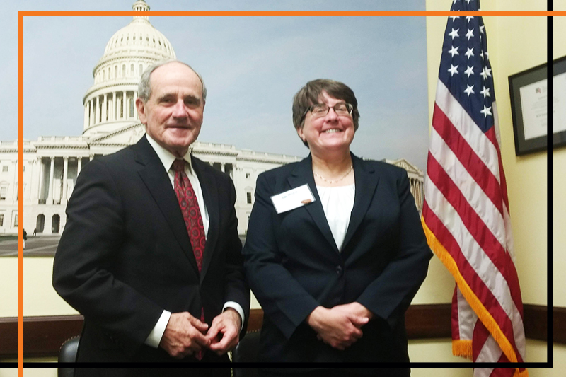 Lorinda K. Smith with Idaho State Senator Jim Risch in his office in Washington, D.C.