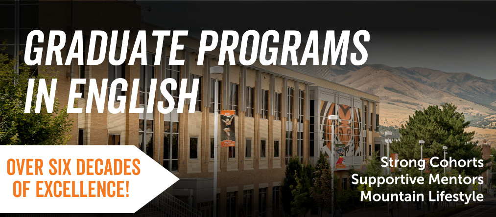 ISU building with text about English Graduate Programs