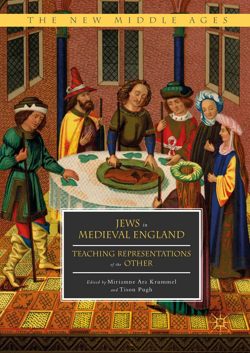 Cover of the book Jews in Medieval England featuring people around a table