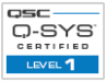 Q-SYS Training badges Level 1 Badge
