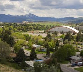 Aerial View of Holt Arena and Valley