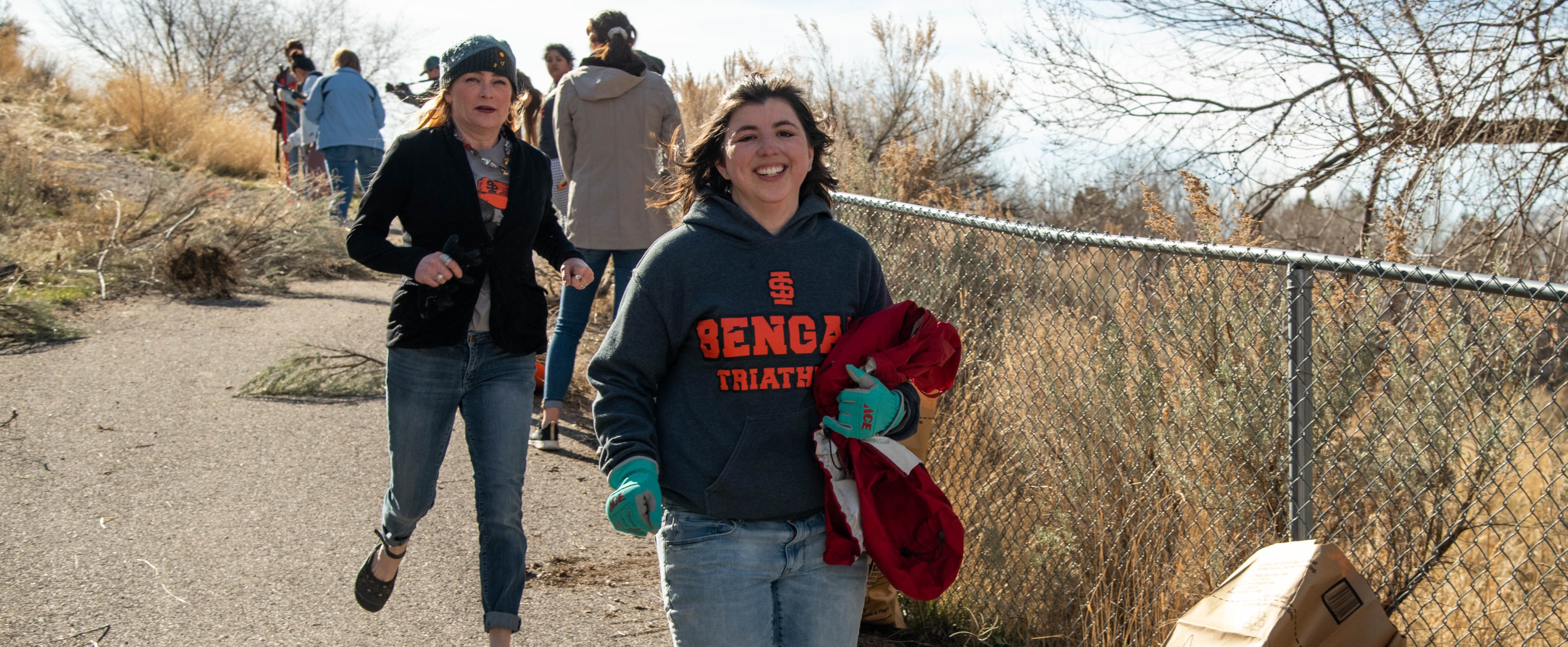 two graduate school members participating on Turner Day