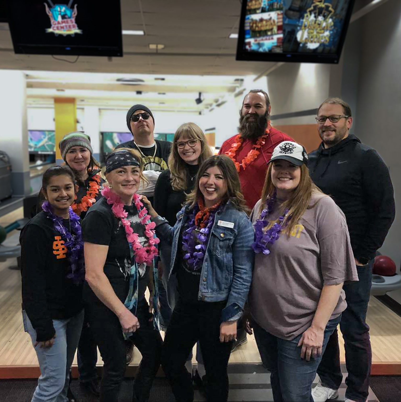 The Grad school staff at the United Way Bowling Tournament