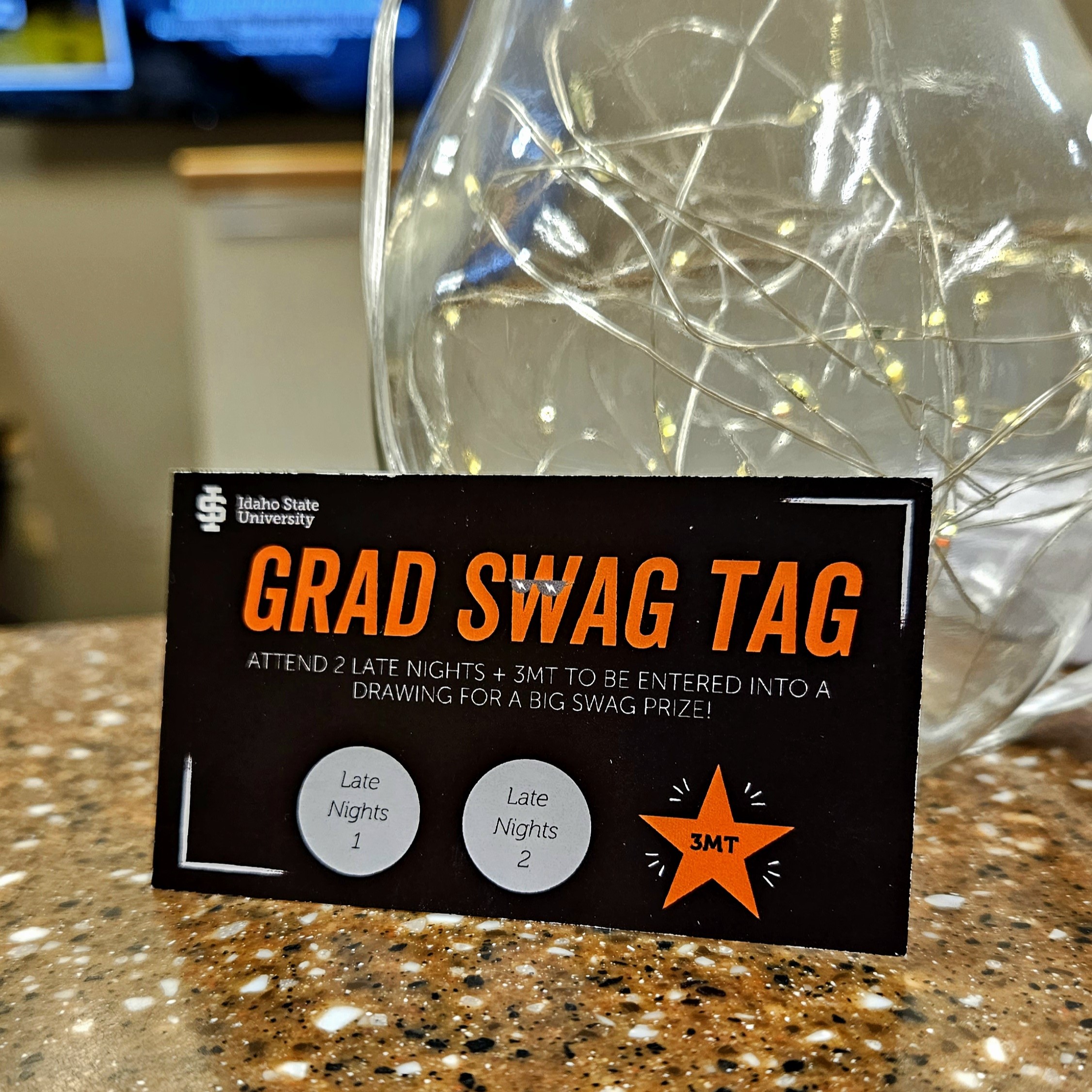 A picture of the Graduate School event punch card