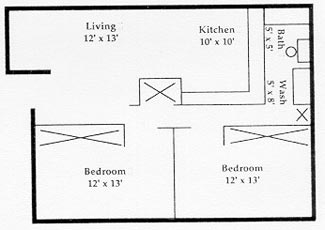 Floor plan McIntosh manor 2 bedroom
