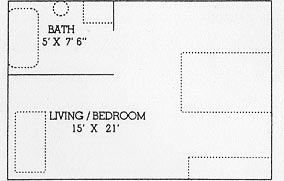 Floor plan Schubet Heights studio