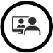 Two individuals web conferencing