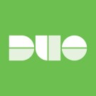 Duo Security Logo. Duo in white on a green background.