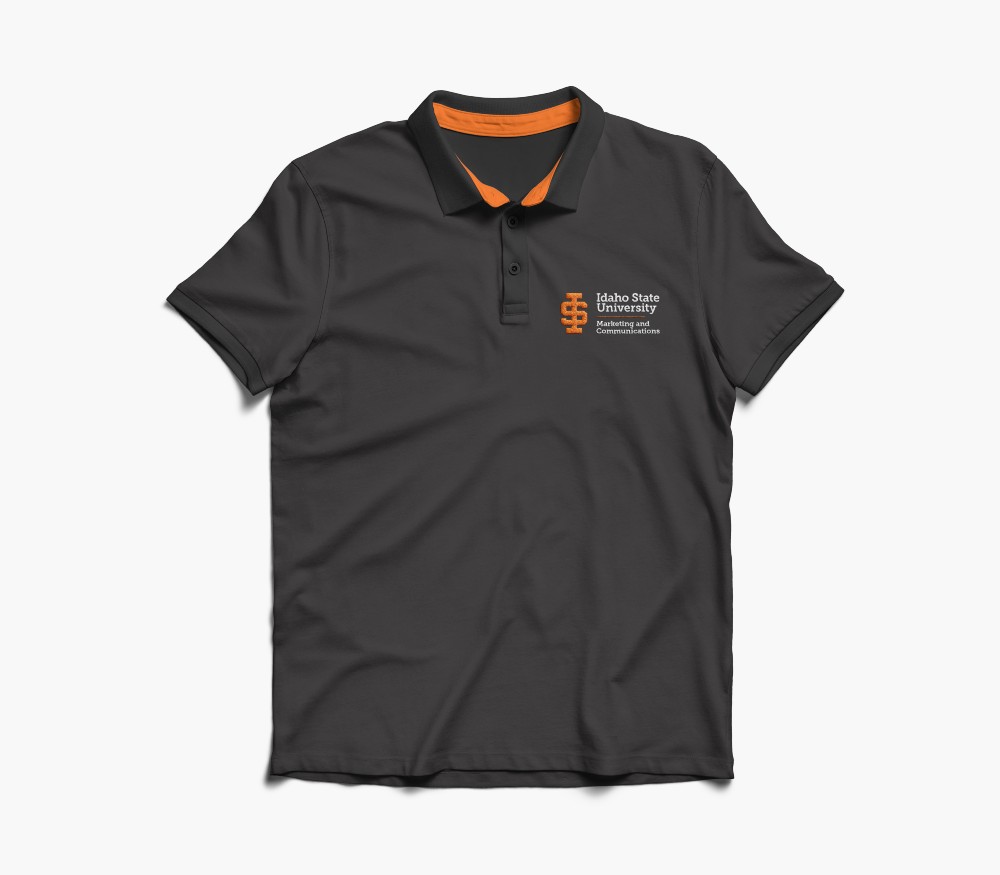 Polo shirt with secondary logo