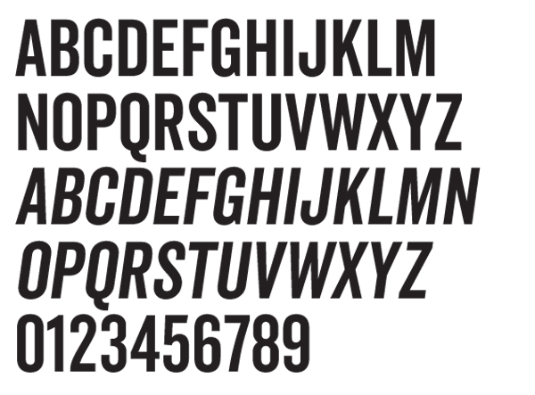 Veneer clean font sample