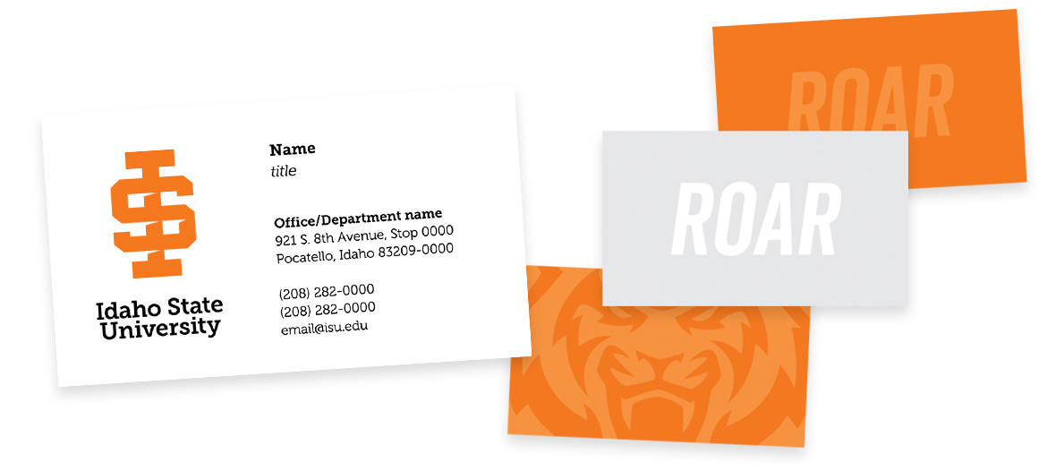 Sample of ISU business cards