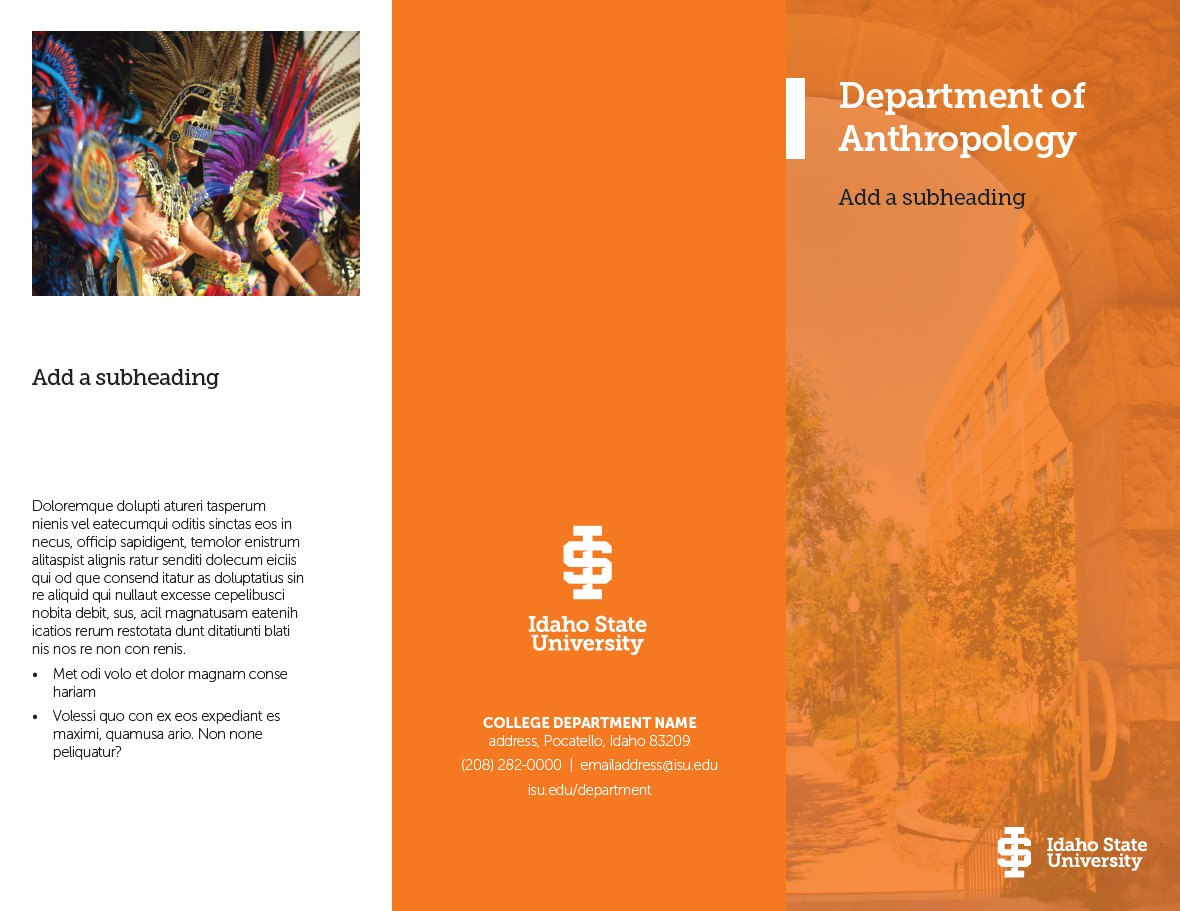 A sample ISU trifold document