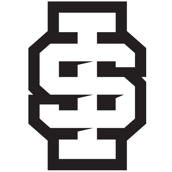 ISU spirit mark with stroke black and white