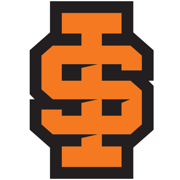 ISU spirit mark with stroke orange and black