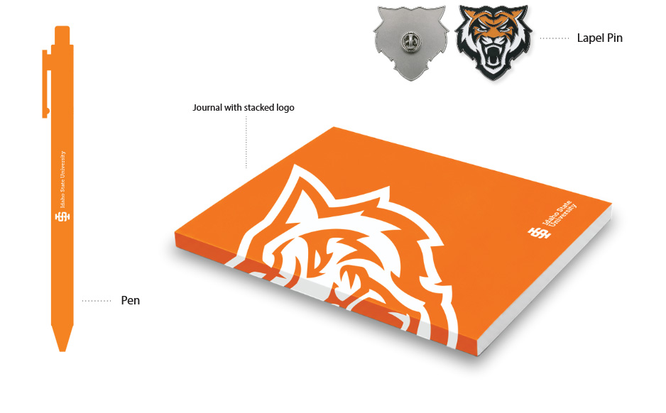 ISU Notebook, ISU Pen, ISU Lapel pins