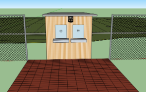 Drawing of ticket booth
