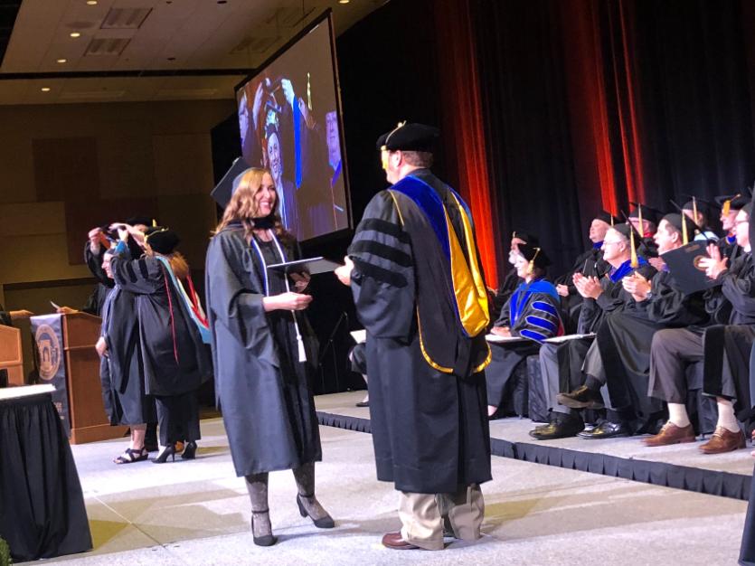 Female students received diploma
