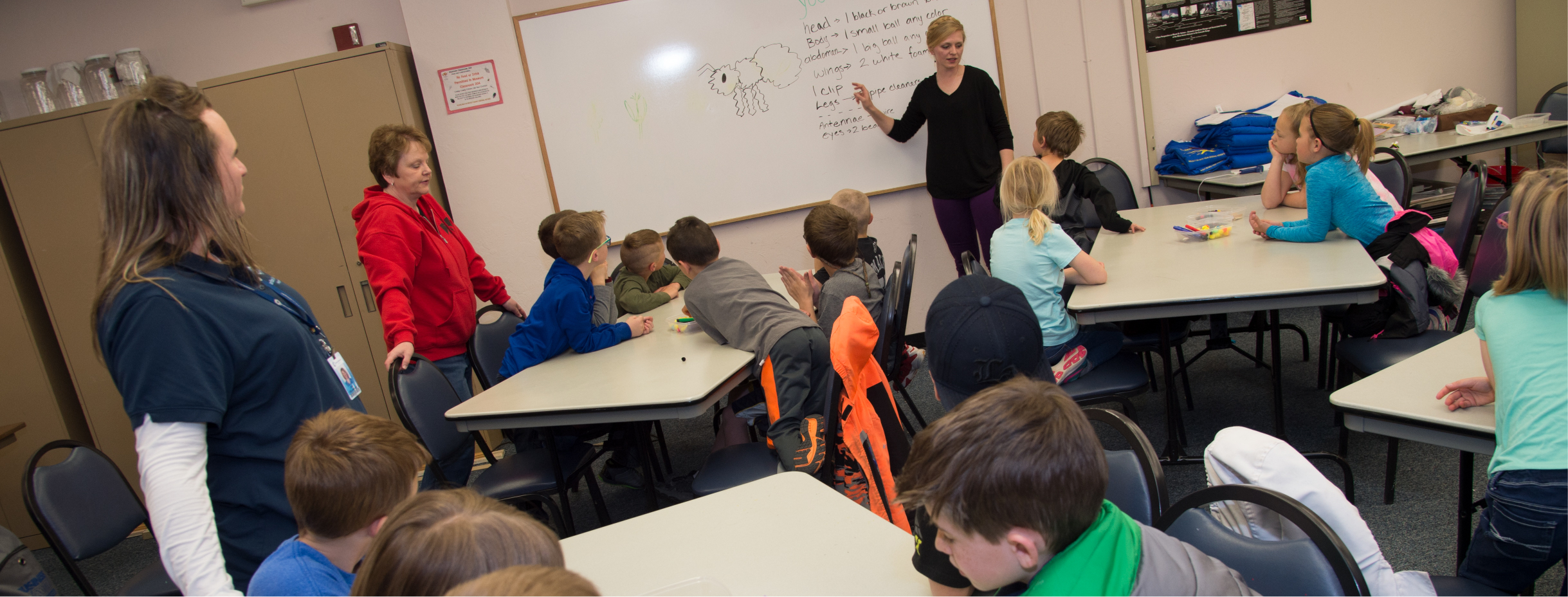 A class field trip in our Education Room