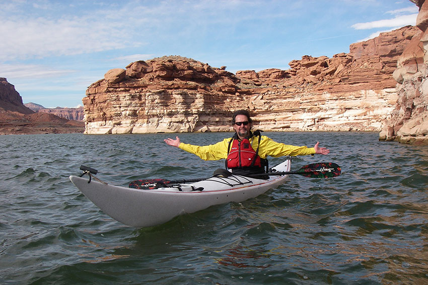 Kaying on a river