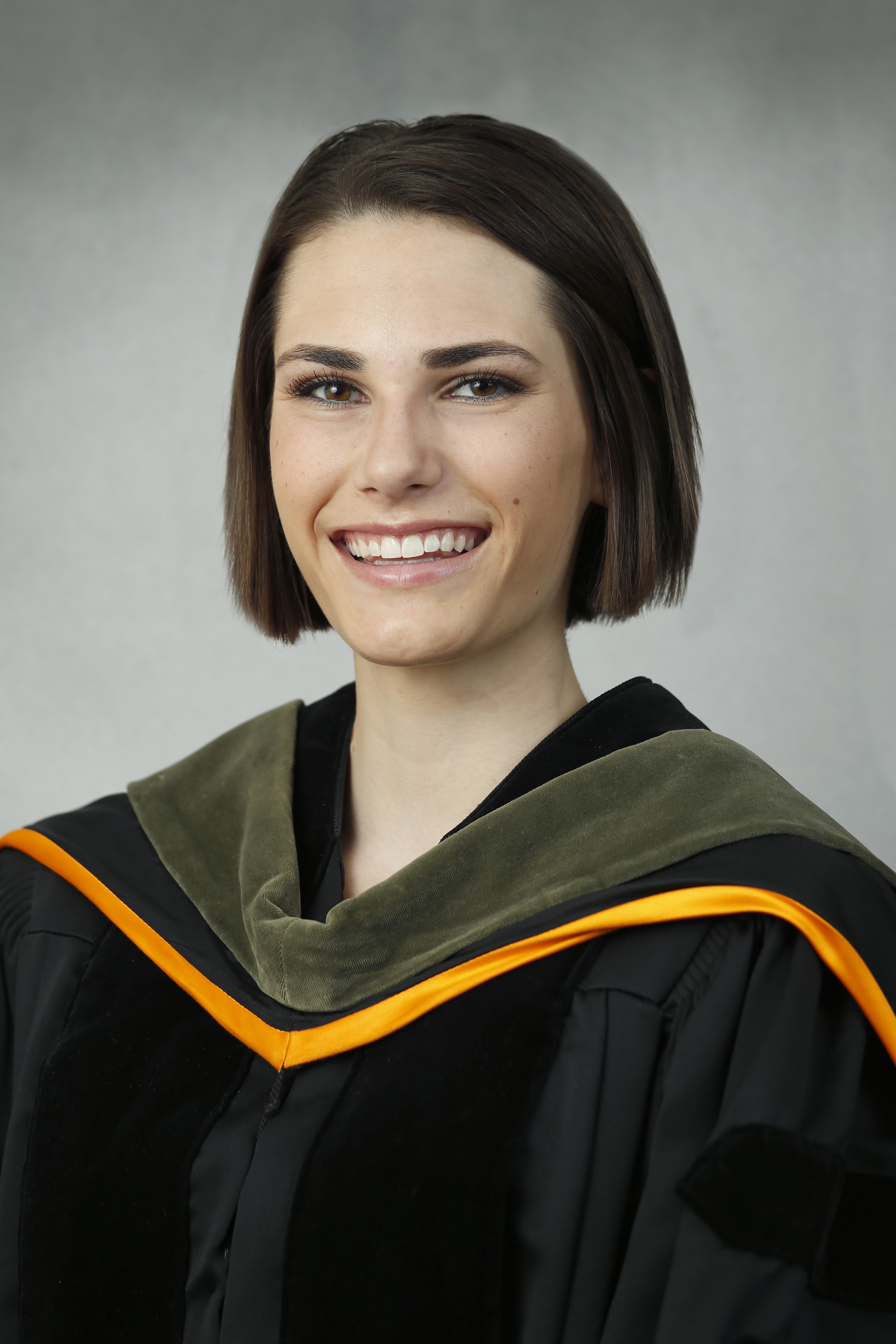 Hannah Fjeld in commencement regalia