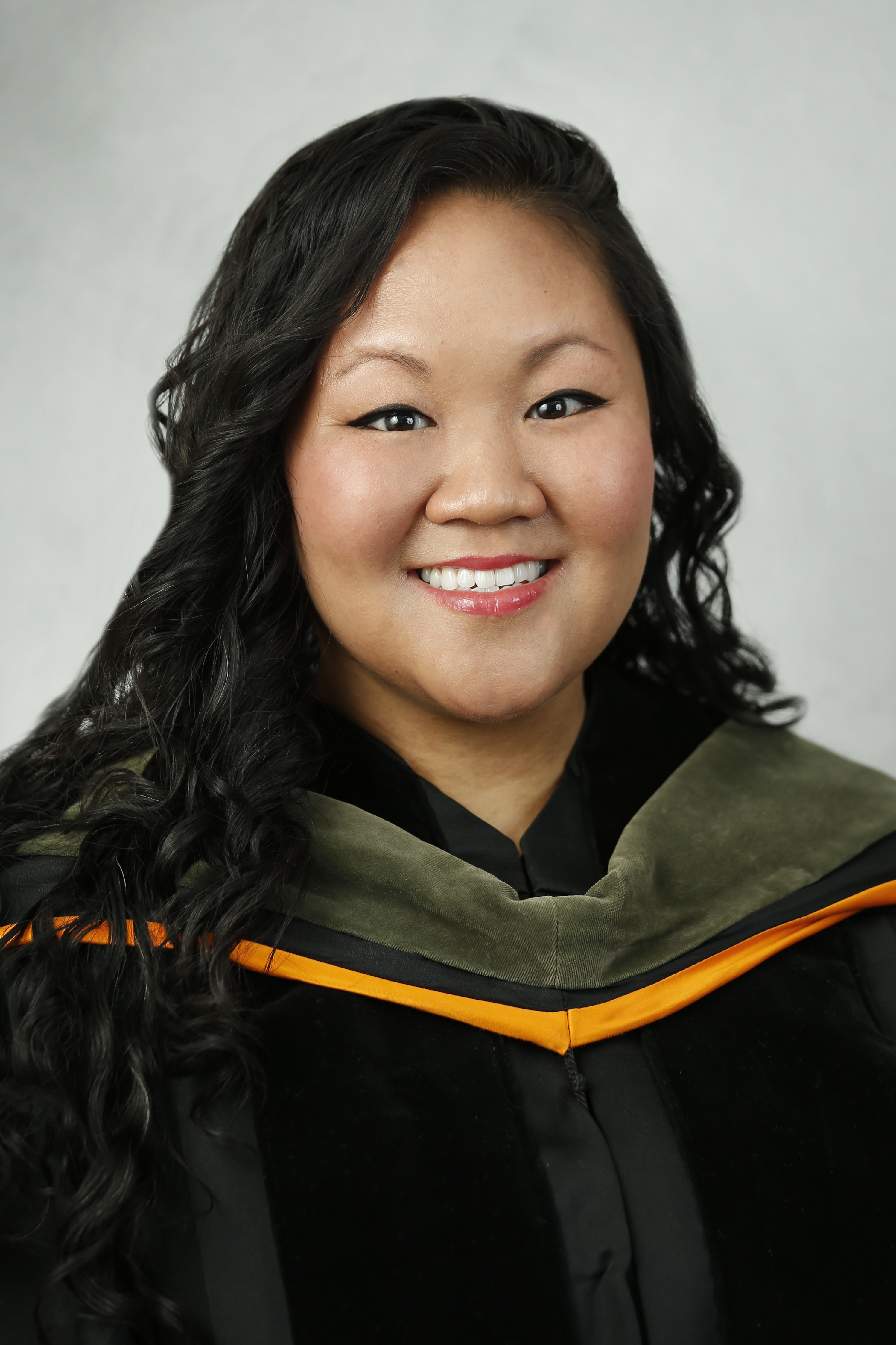 Tiffany Ma is commencement regalia