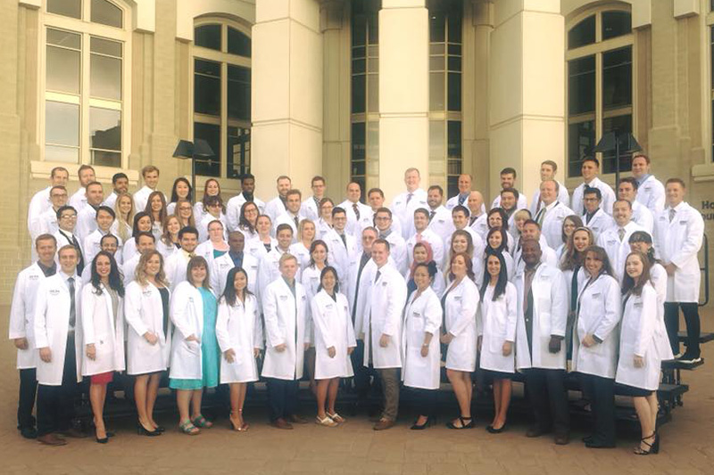 New pharmacy students from Pocatello and Meridian (P1s) receive their white coats in a traditional ceremony 