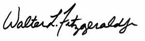 Walter L. Fitzgerald, Jr. handwritten signature