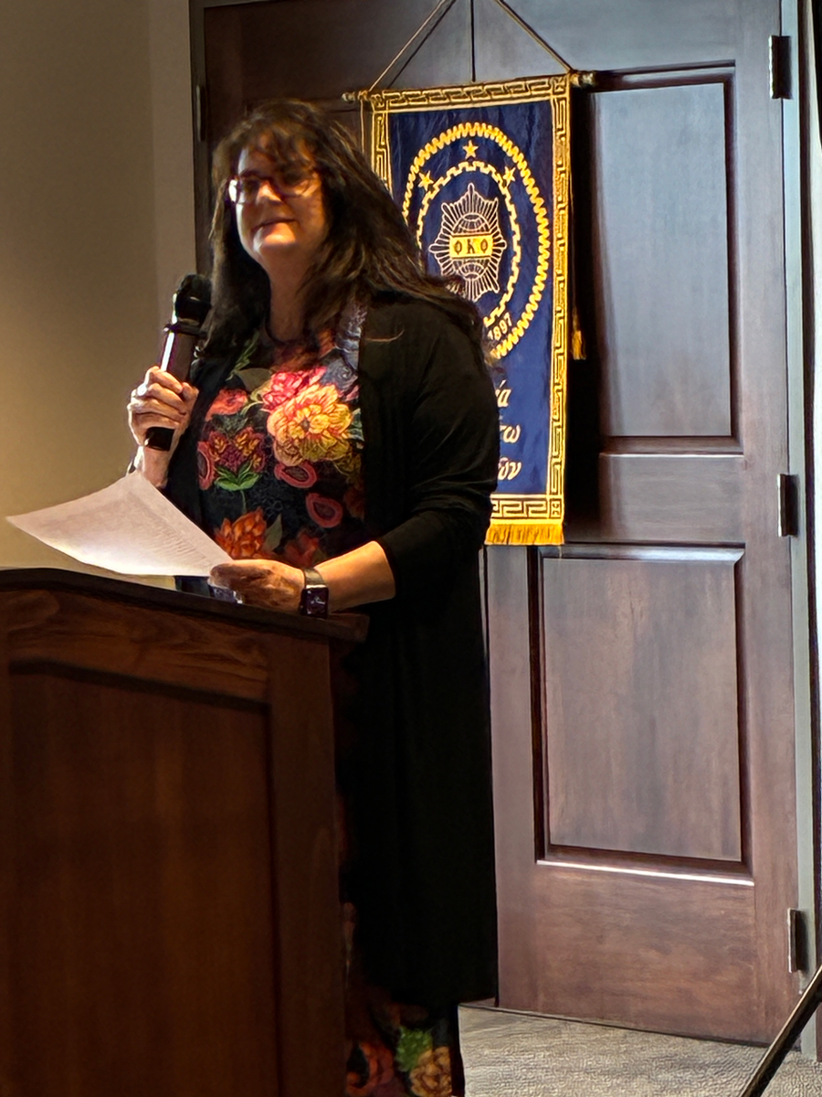 Vice Provost for Institutional Effectiveness and Initiatives and PKP Board Member Cynthia Hill introducing Dr. Ray