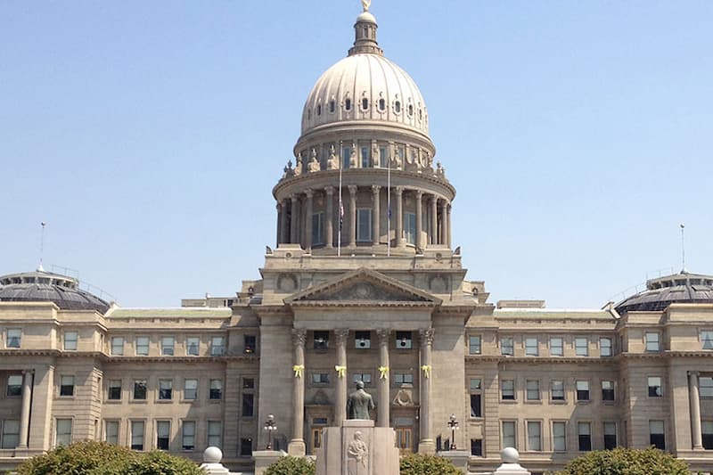 A capitol building in the daytime