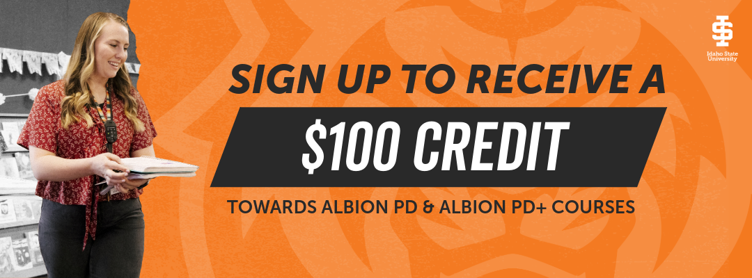 Sign up t o receive a $100 credit towards Albion PD